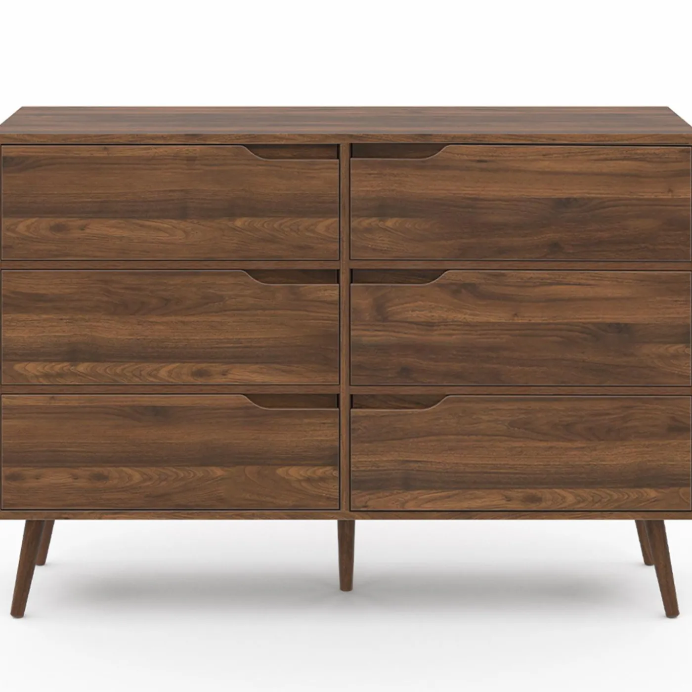 Commode scandinave effet noyer