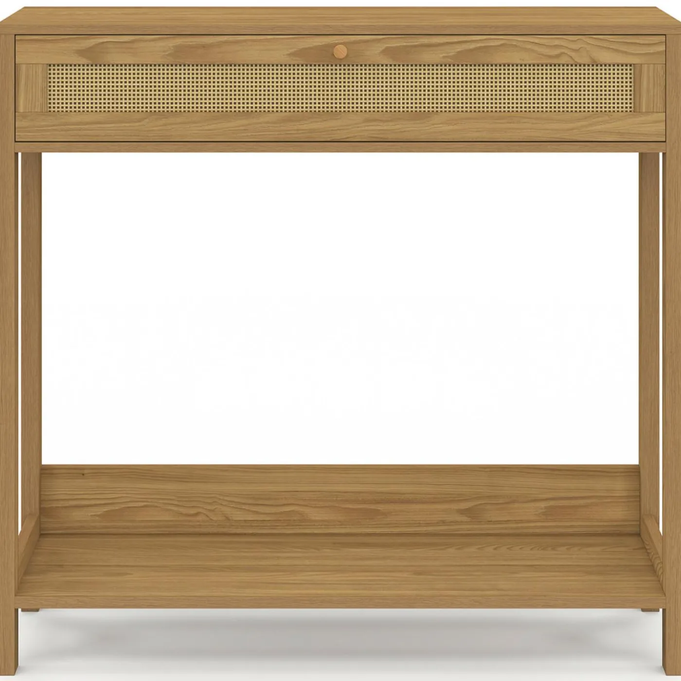 Console 1 tiroir effet naturel cannage