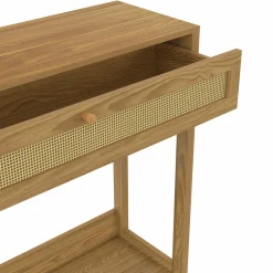 Console 1 tiroir effet naturel cannage