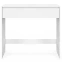 Console bois blanc 1 tiroir design moderne