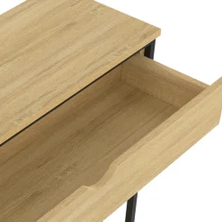 Console bois et métal 1 tiroir 2 étagères design industriel