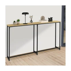 Console bout de canapé table d'appoint design industriel