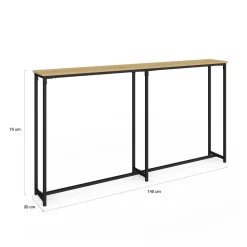 Console bout de canapé table d'appoint design industriel