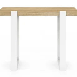 Console d'entrée bois et blanc style industriel
