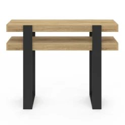 Console double bois et noir