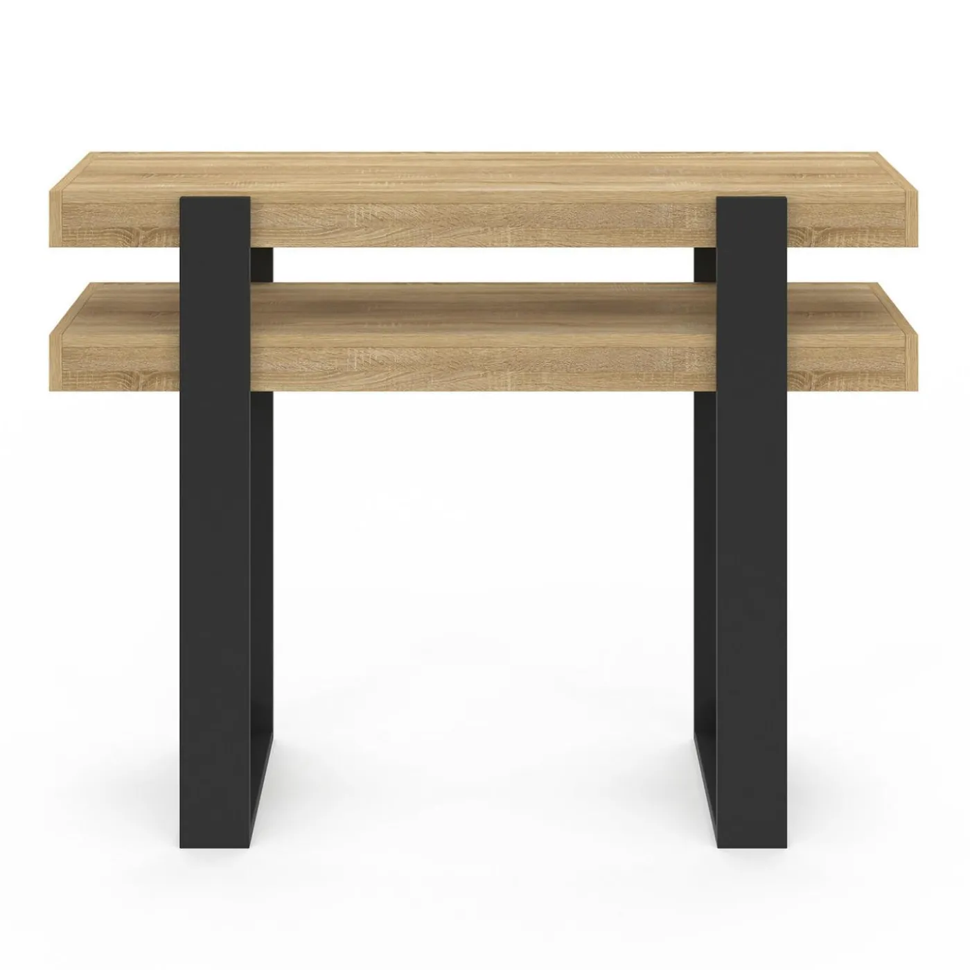 Console double bois et noir