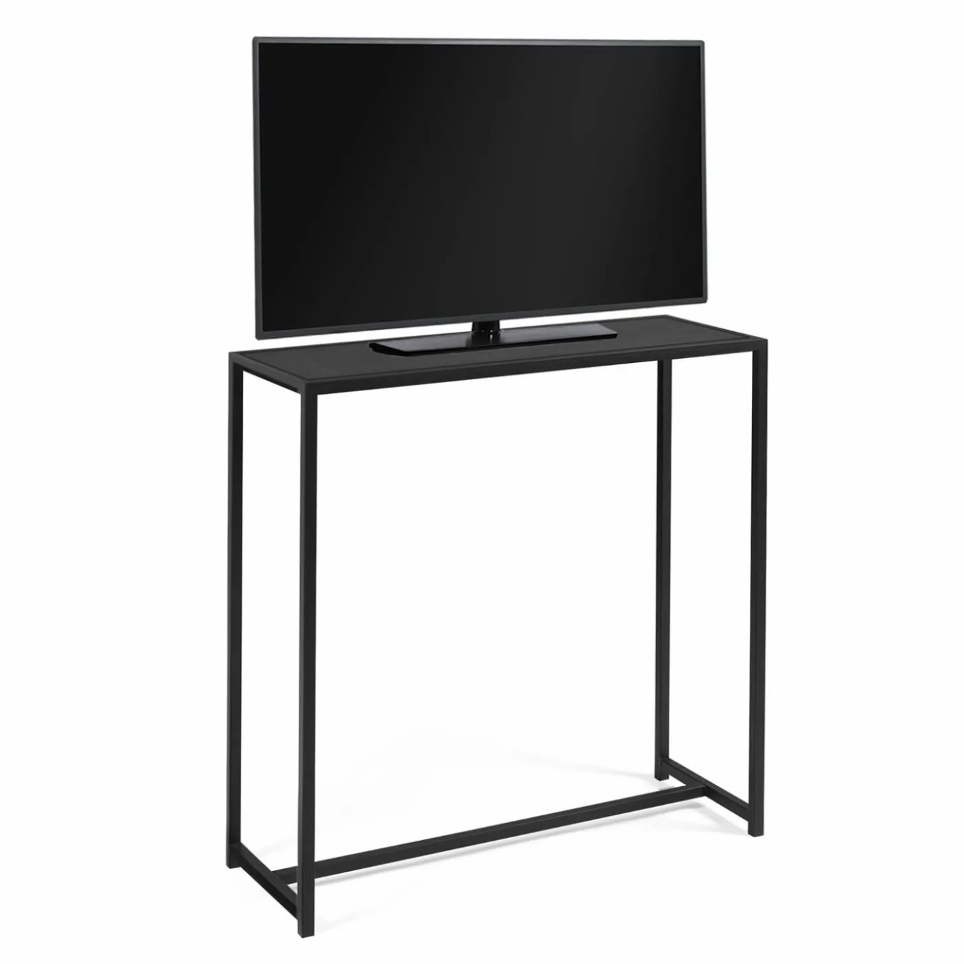 Console métal noir style industriel 80 cm