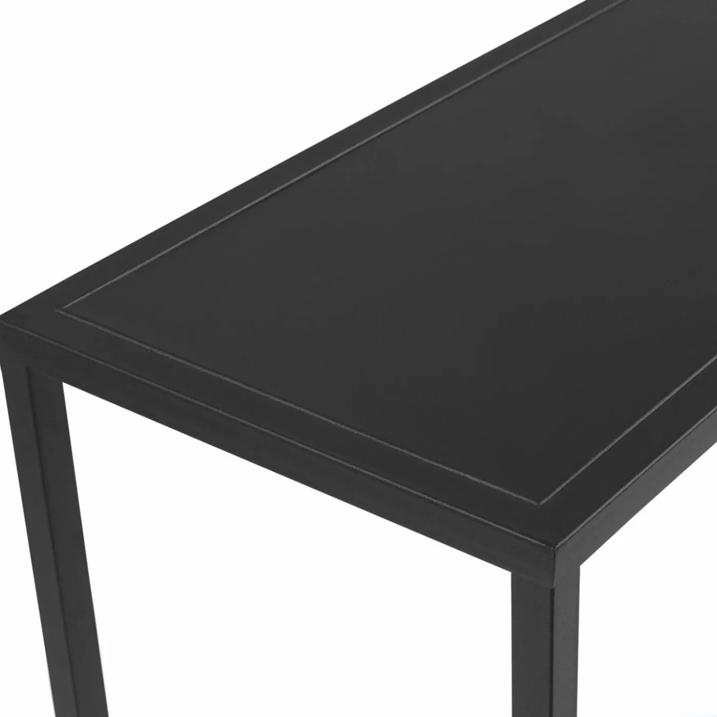 Console métal noir style industriel 80 cm