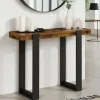 Console noire et bois effet vieilli