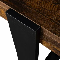 Console noire et bois effet vieilli