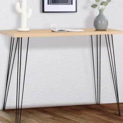 Console vintage bois pieds épingle