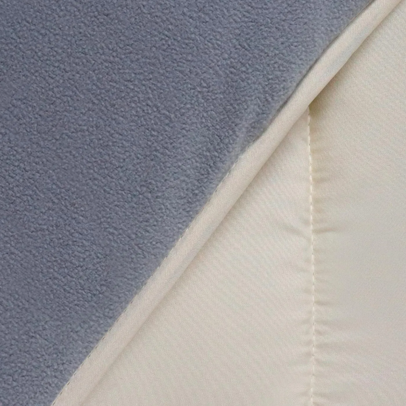 Couette polaire biface 140x200 gris et crème