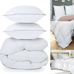 Couette 240x260 + 2 oreillers en plume d'oie