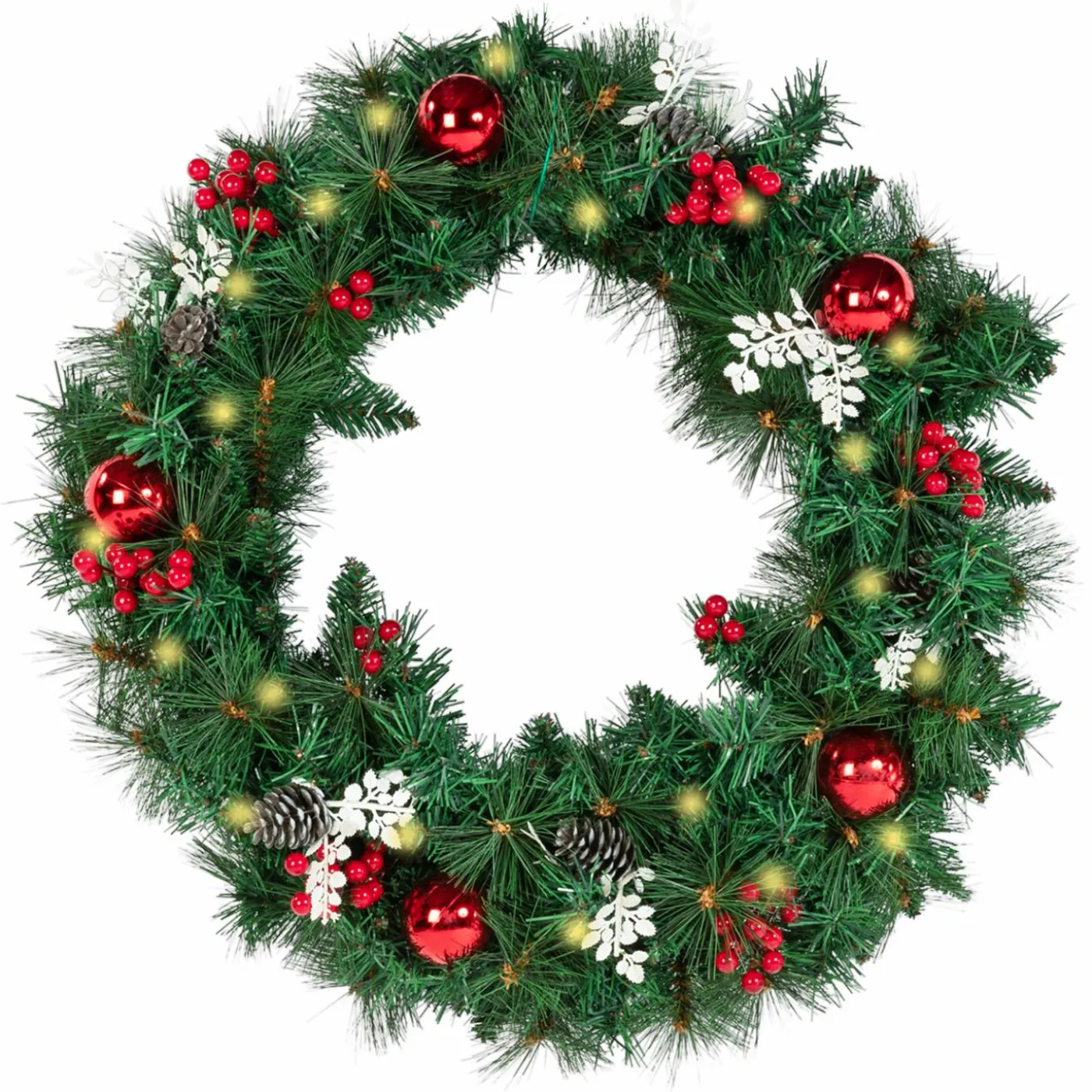 Couronne de Noël avec 20 LED blanche
