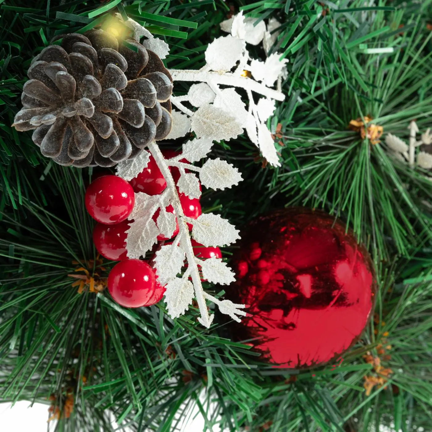 Couronne de Noël avec 20 LED blanche