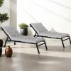 Coussin bain de soleil transat gris 180 cm