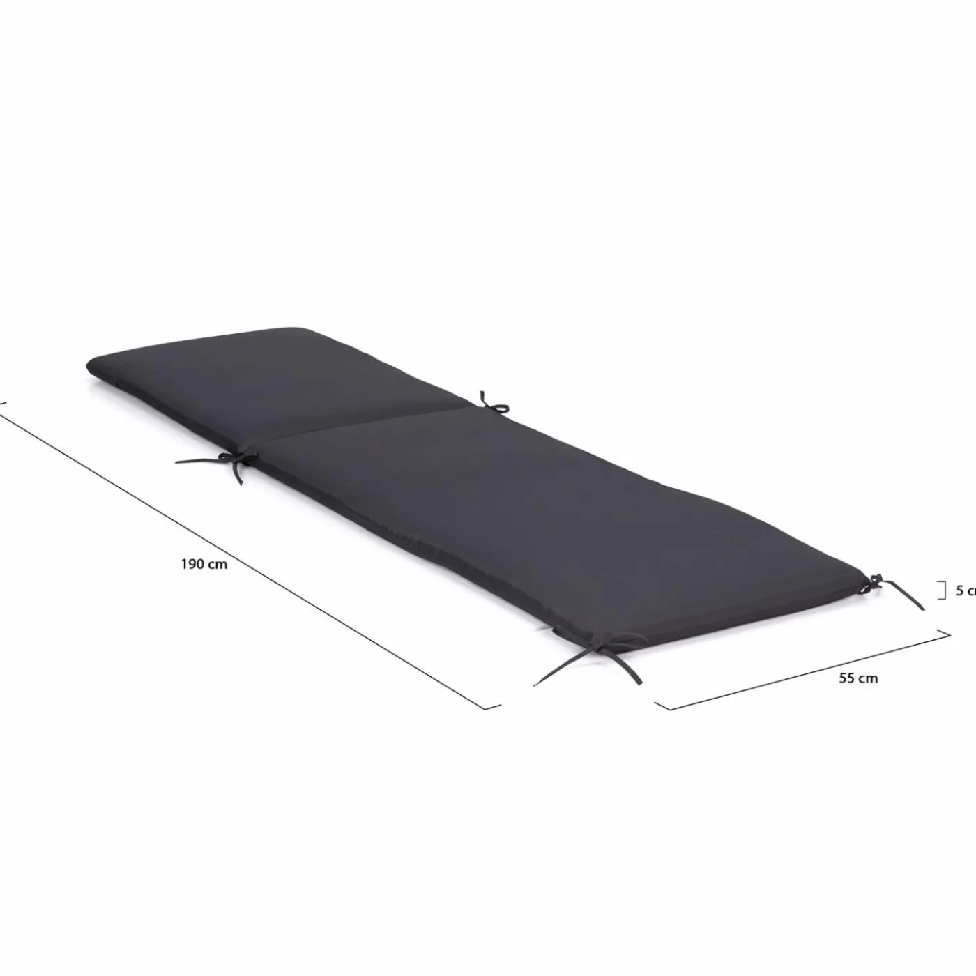Coussins transat gris 190 cm