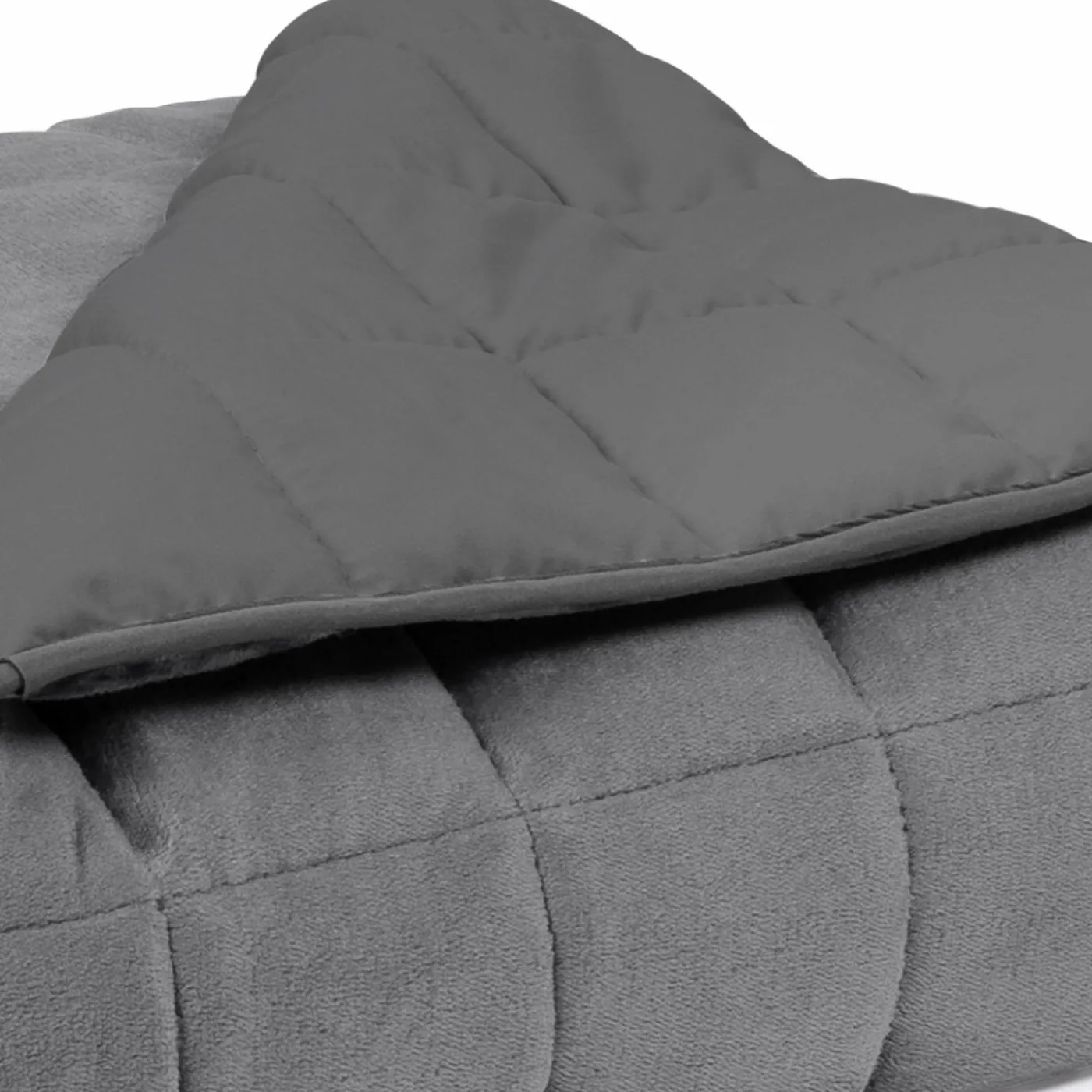 Couverture lestée 7kg 150x200 cm gris clair et gris foncé