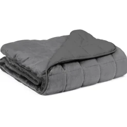 Couverture lestée 150x200 cm bicolore gris clair et gris 9 kg