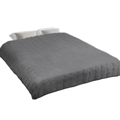 Couverture lestée 150x200 cm bicolore gris clair et gris 9 kg