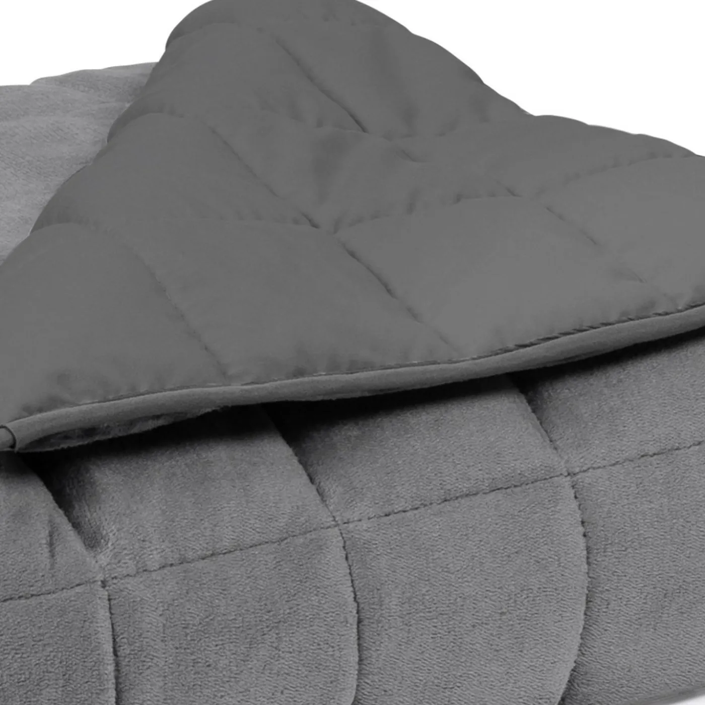Couverture lestée 150x200 cm bicolore gris clair et gris 9 kg