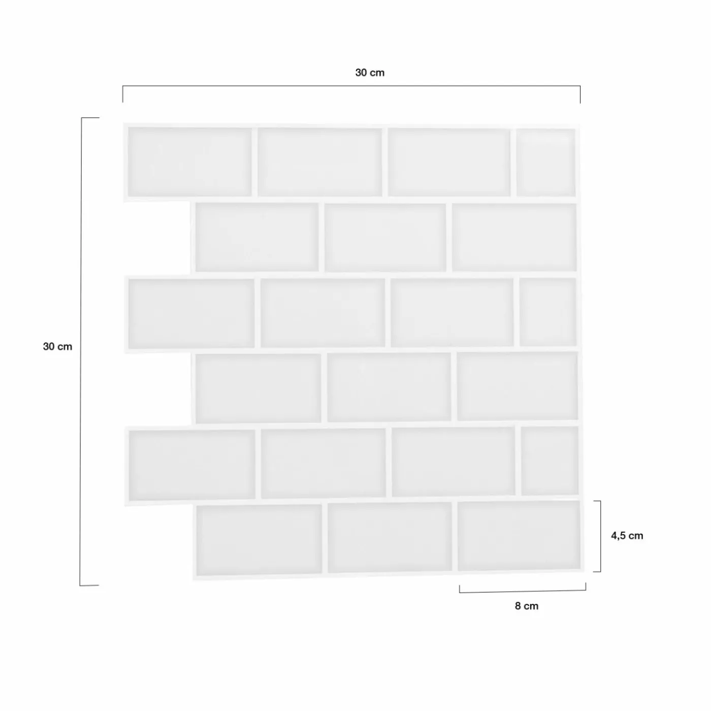 Crédence adhésive murale effet carrelage blanc