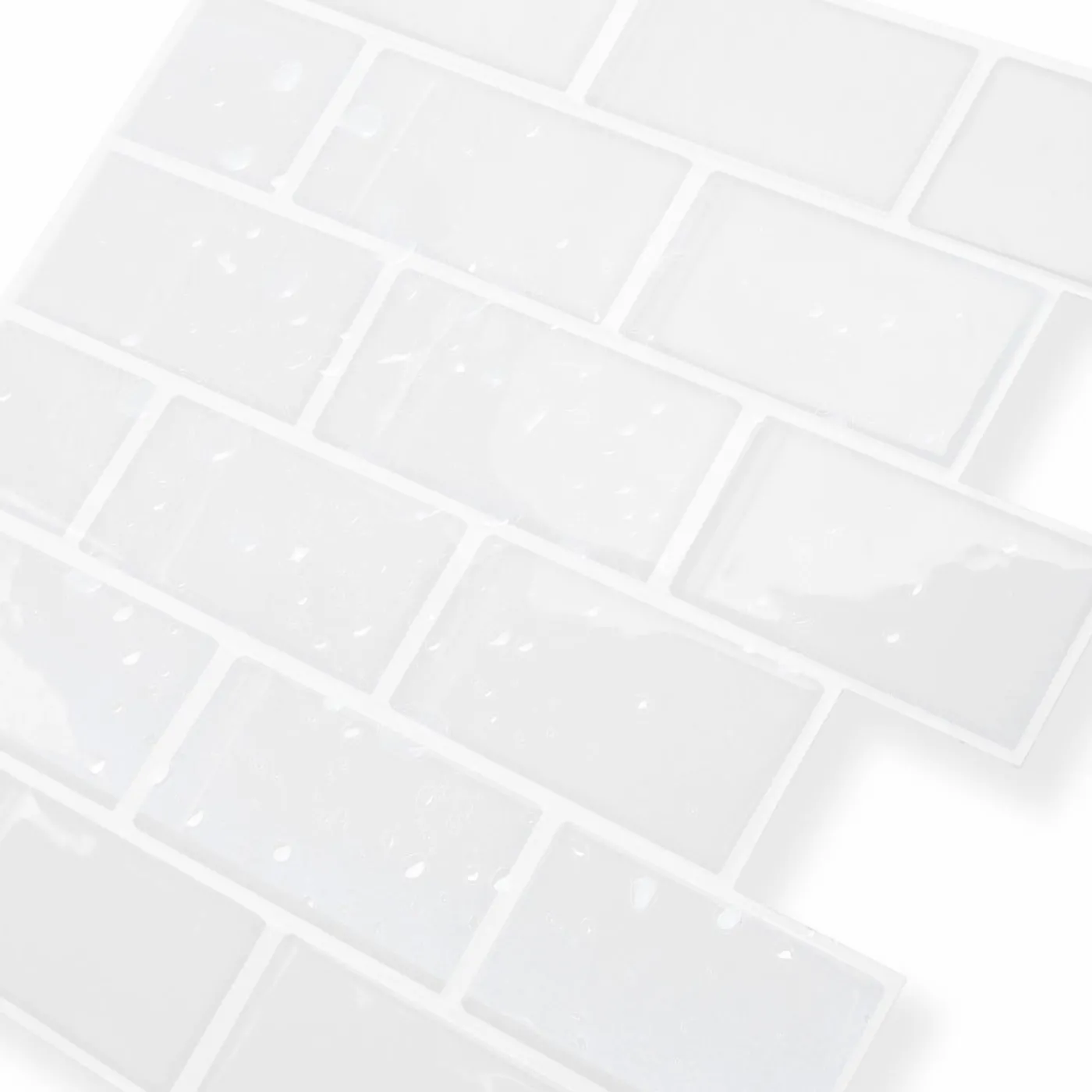 Crédence adhésive murale effet carrelage blanc