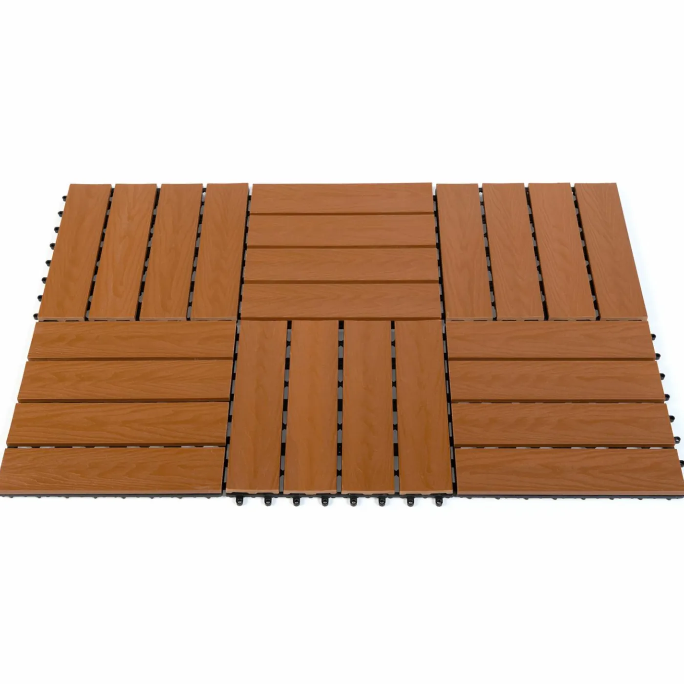 Dalles composite clipsables 30x30 CM imitation teck