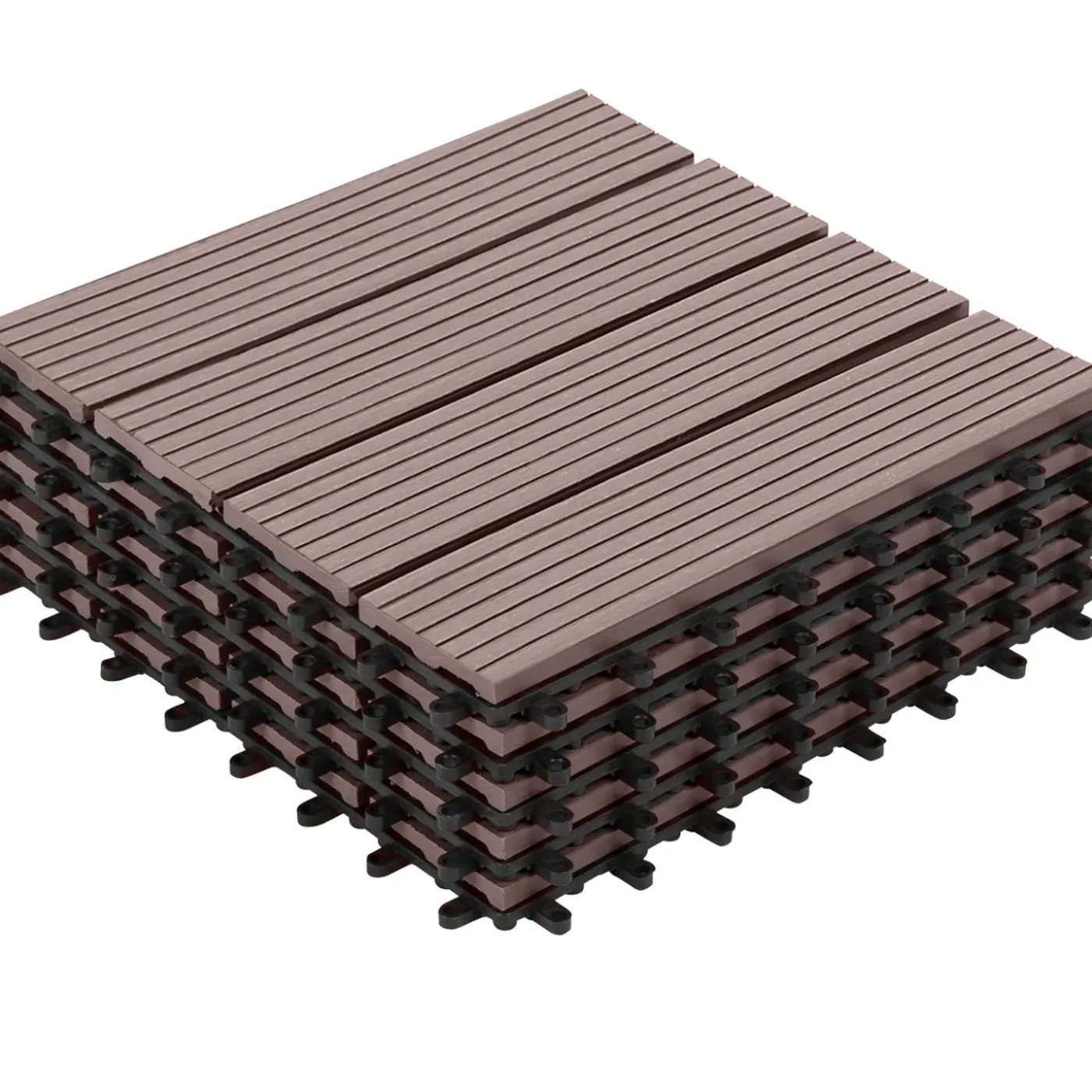 Dalles composite clipsables 30x30 cm pour terrasse