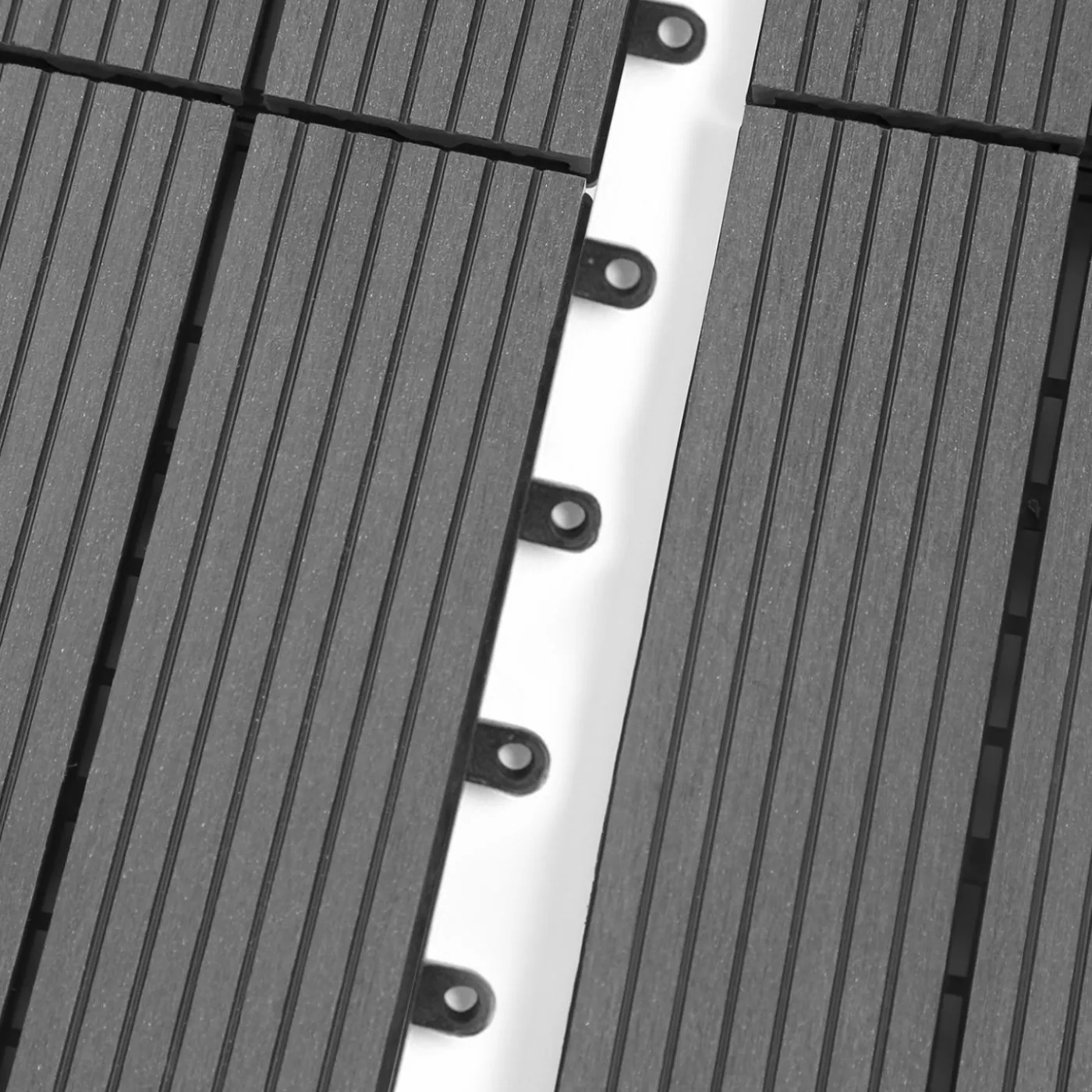 Dalles composite clipsables 30x30 CM en bois gris