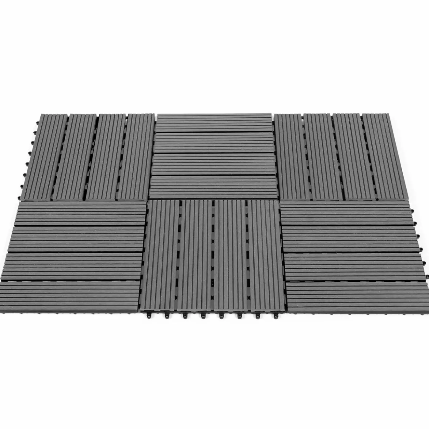 Dalles composite clipsables 30x30 CM en bois gris