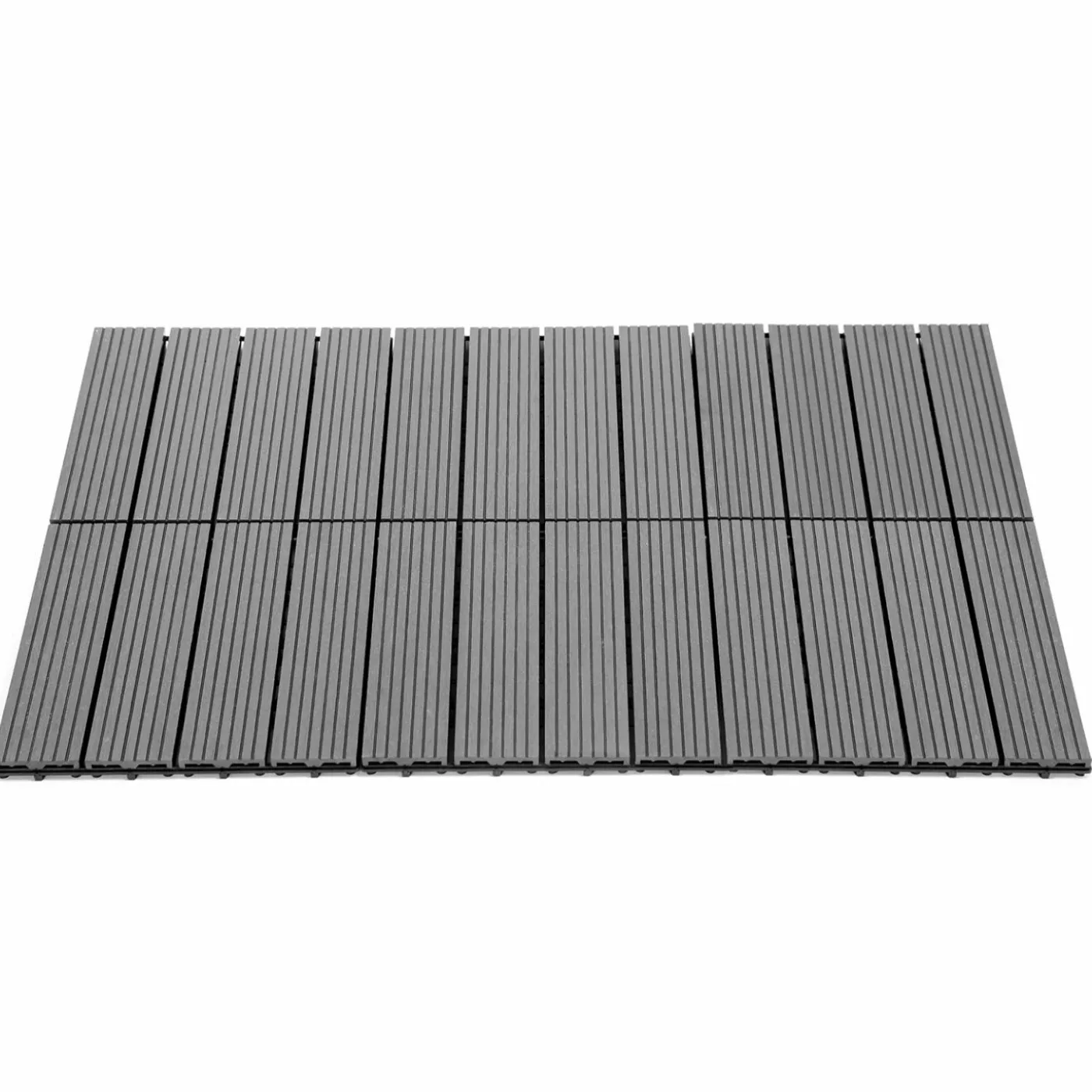 Dalles composite clipsables 30x30 CM en bois gris