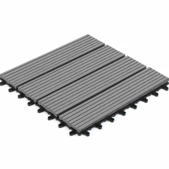 Dalles composite clipsables 30x30 CM en bois gris