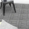 Dalles de terrasse mosaïques clipsables bois composite gris 30 x 30 cm