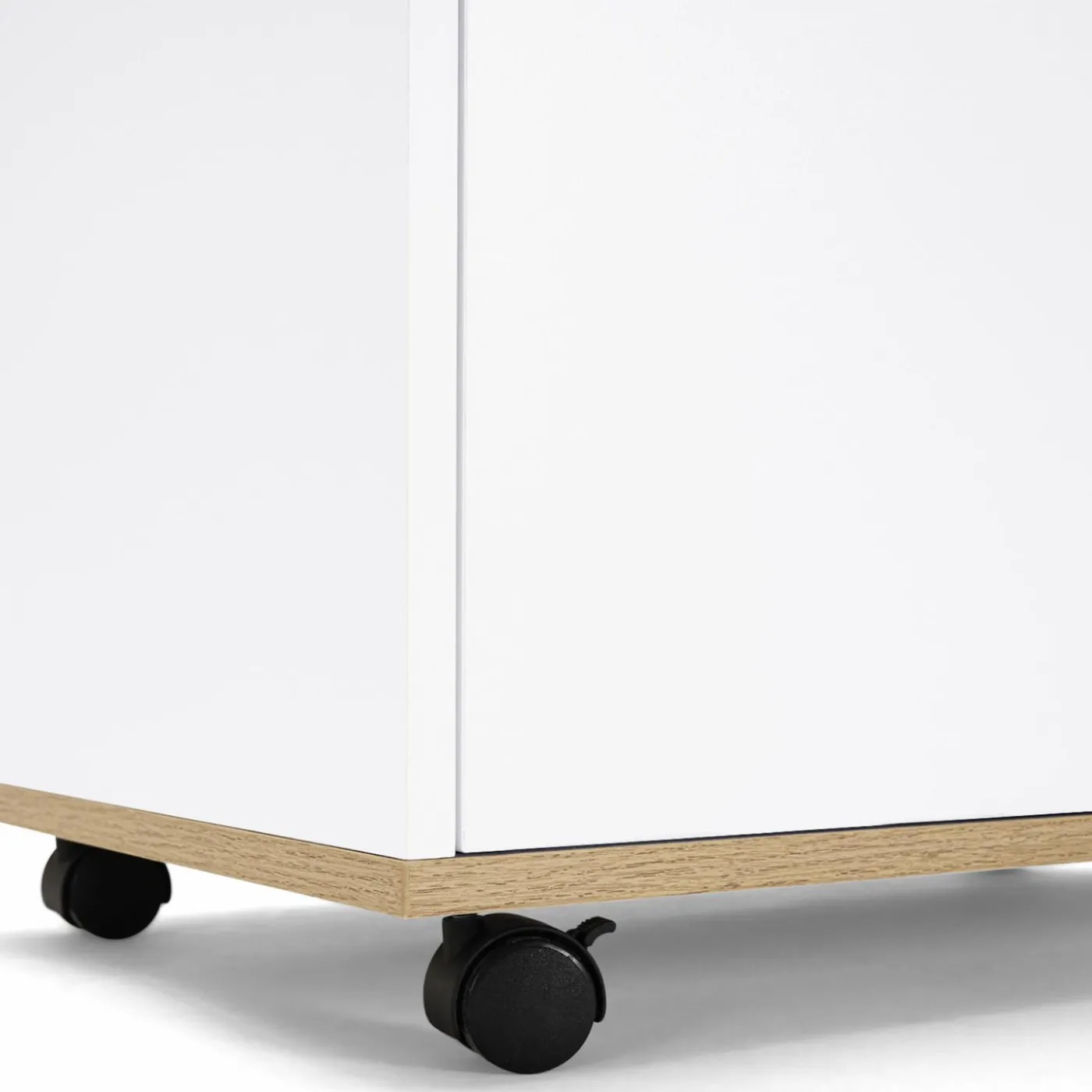 Desserte de cuisine bois blanc avec 1 grand placard + 1 tiroir