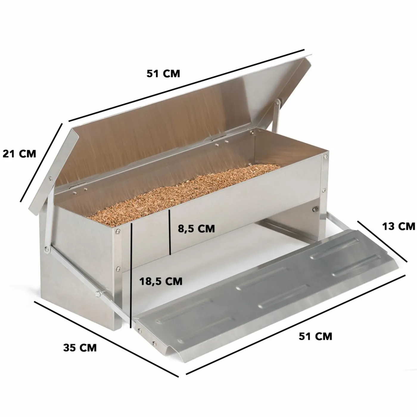 Distributeur de graines pour poules anti nuisible