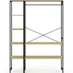 Dressing d'angle double penderie design industriel 123 cm