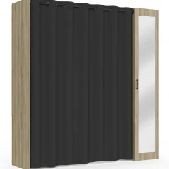 Dressing extensible avec double penderie et rideau noir