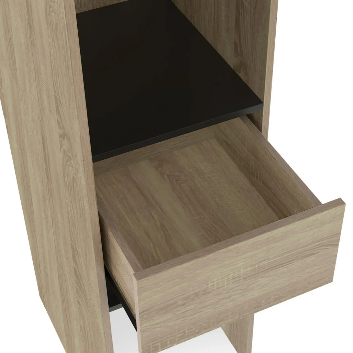 Dressing extensible avec double penderie et rideau noir