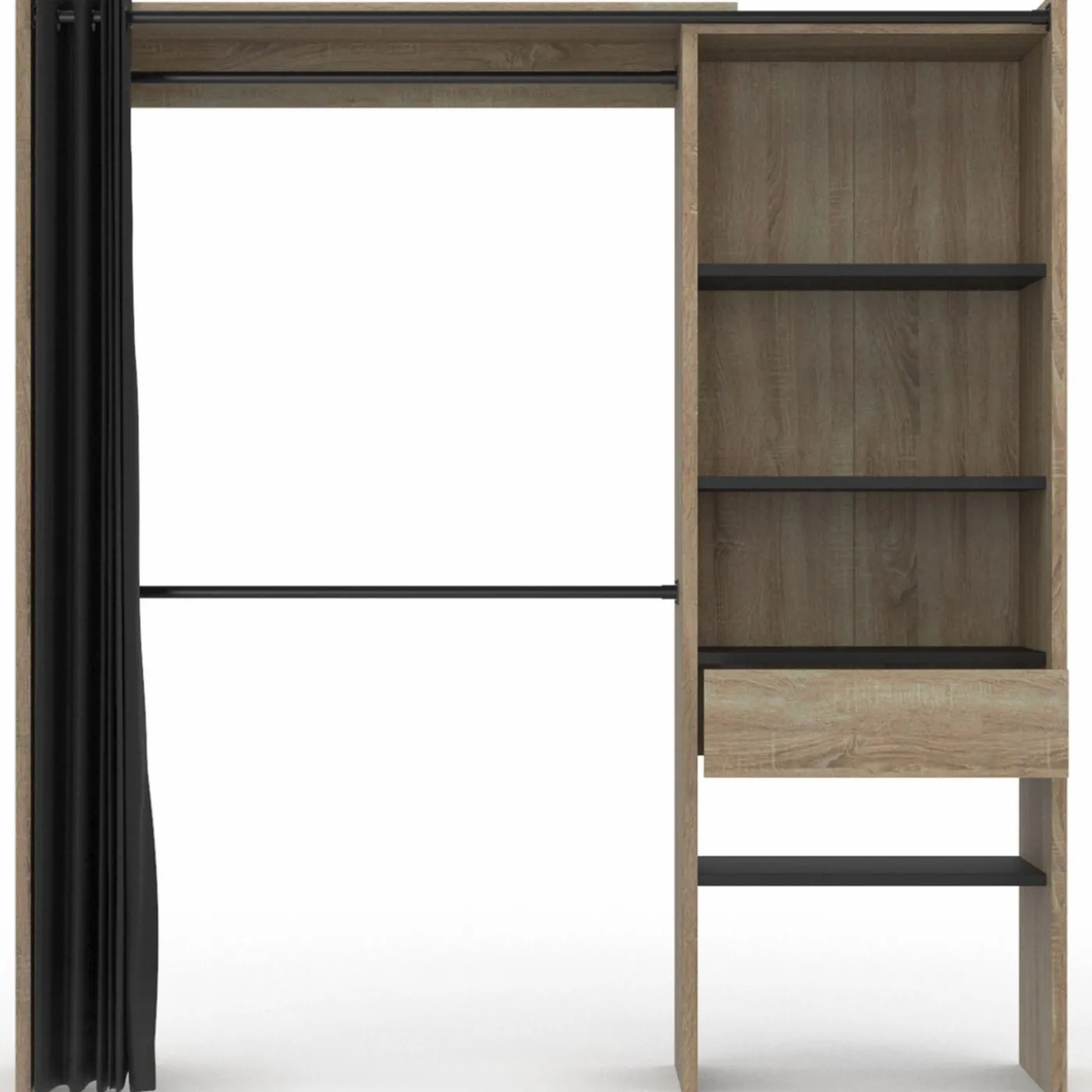 Dressing extensible bois et noir