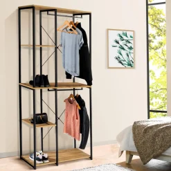 Dressing industriel double penderie 90 cm