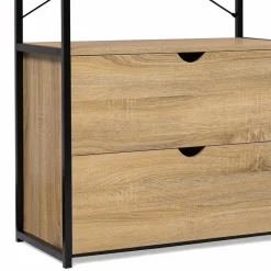 Dressing modulable industriel double penderie 2 tiroirs
