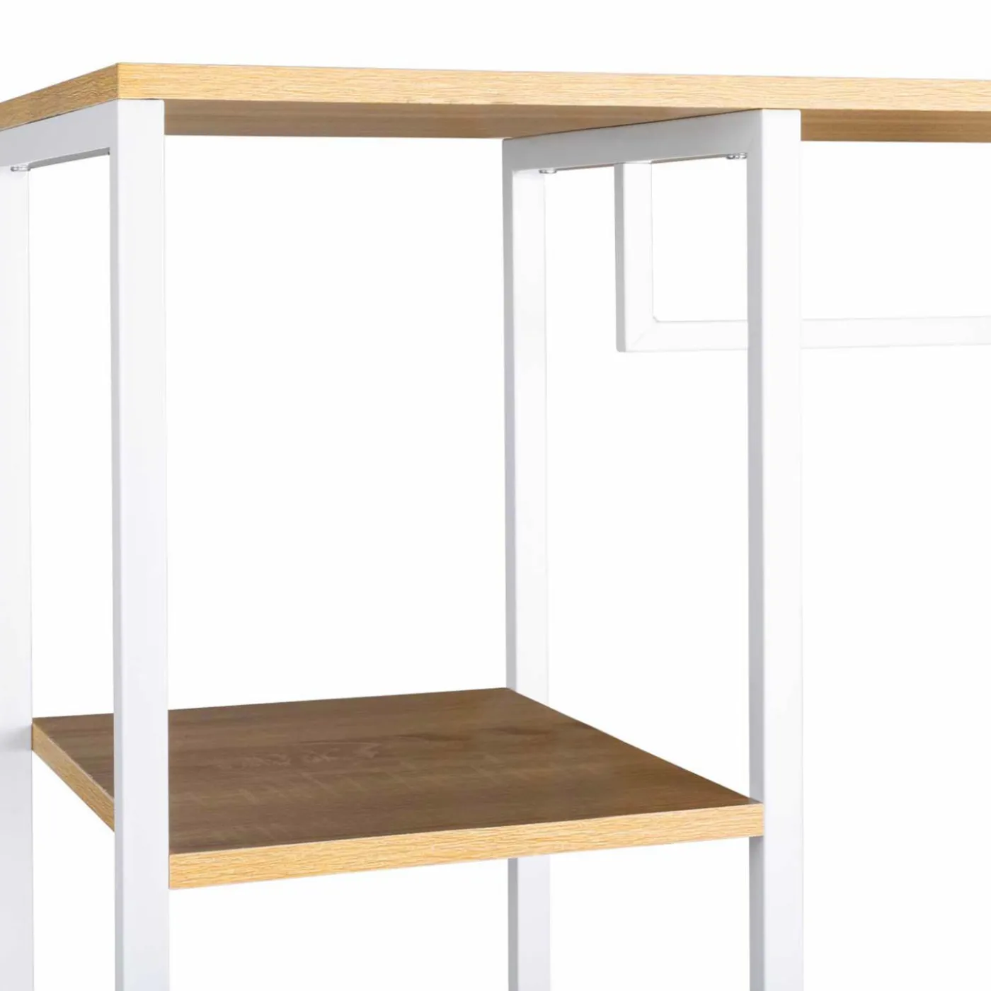 Dressing penderie avec étagère style industriel blanc 90 cm