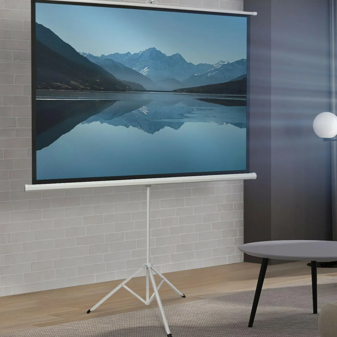 Ecran de projection 84 pouces avec support trépied hauteur réglable