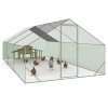 Enclos poulailler 18 m2 parc grillagé 6x3m acier galvanisé