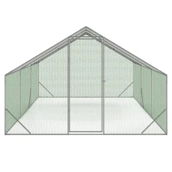 Enclos poulailler 18 m2 parc grillagé 6x3m acier galvanisé
