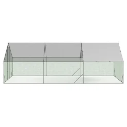 Enclos poulailler 18 m2 parc grillagé 6x3m acier galvanisé