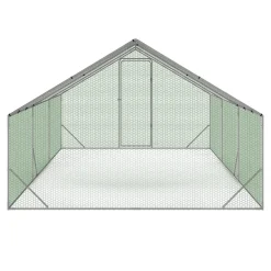 Enclos poulailler 18 m2 parc grillagé 6x3m acier galvanisé