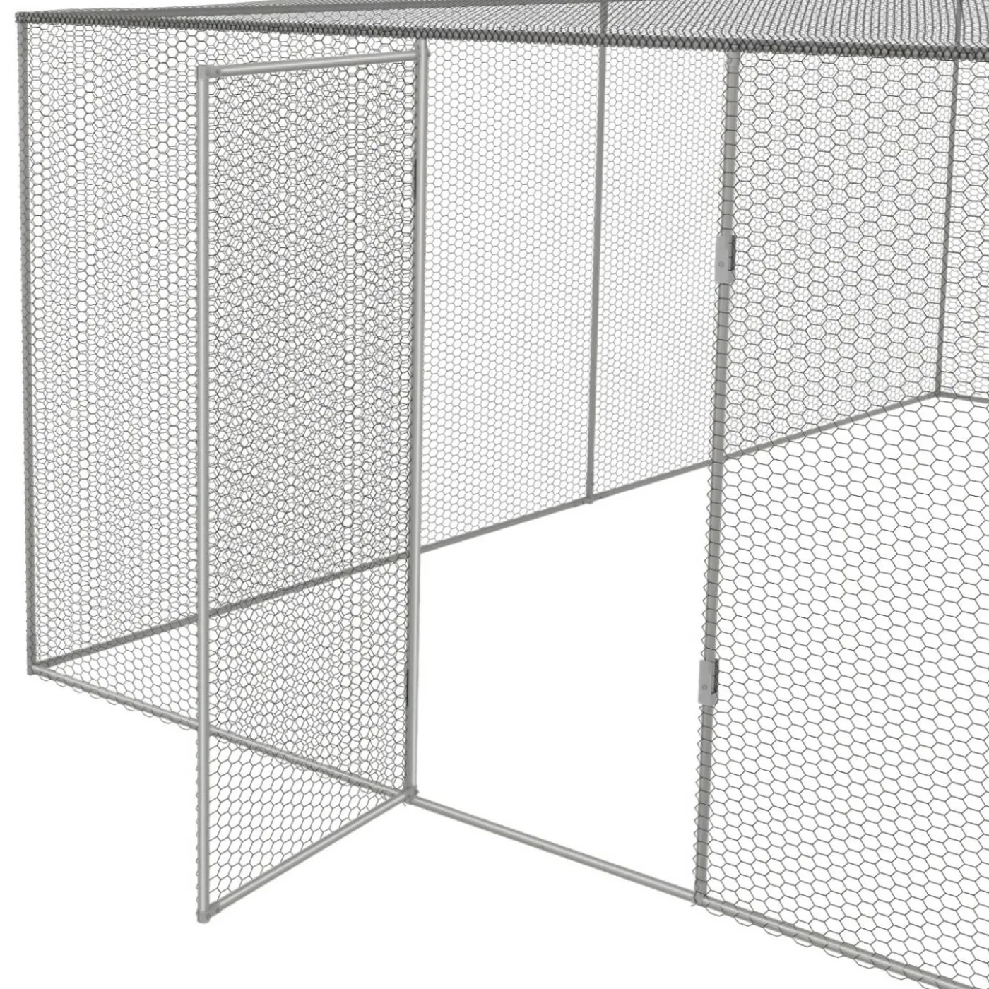 Enclos poulailler acier galvanisé 12m² 3x4 m