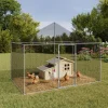 Enclos poulailler en acier galvanisé 6 m² 3x2 m volière extérieure